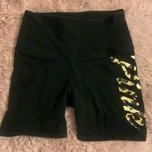 Pink yoga bicycle shorts size small